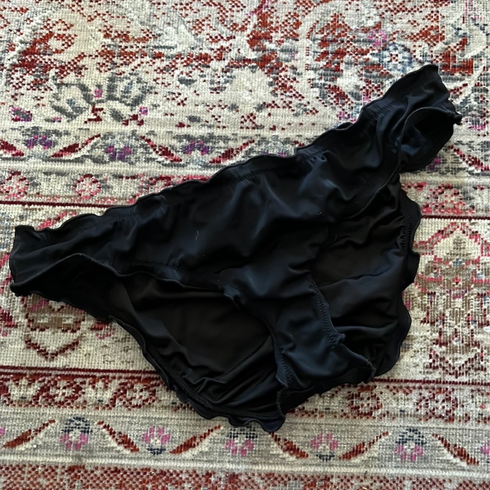 VS SWIM BLACK RUFFLE BIKINI BOTTOMS